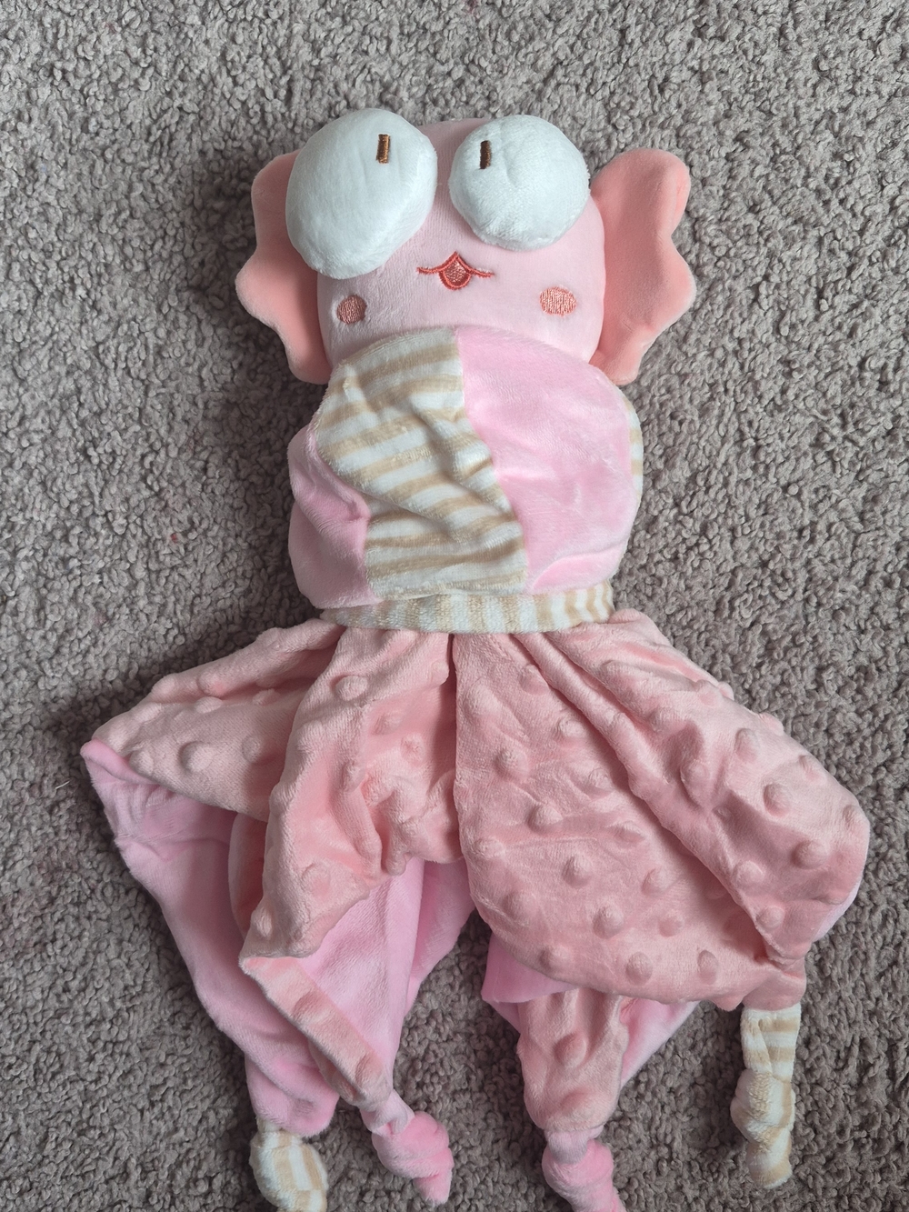 Pink Octopus Lovey Security Blanket